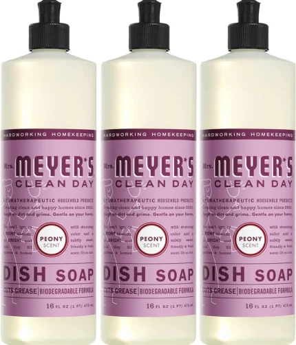 MRS. MEYER'S CLEAN DAY Liquid Dish Soap Refill, Biodegradable Formula, Honeysuckle, 48 fl. oz
